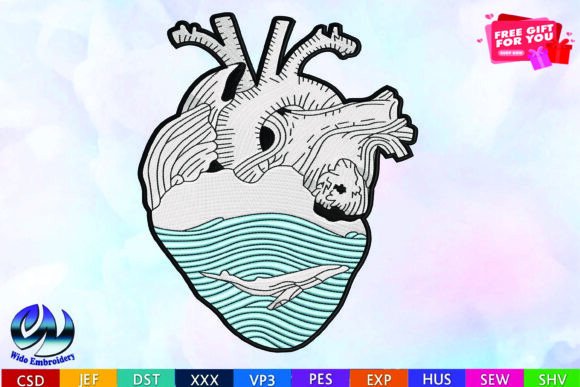Ocean Heart Anatomy Embroidery Review
