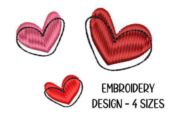 Review: 3 Hearts Full Stitch Embroidery Design