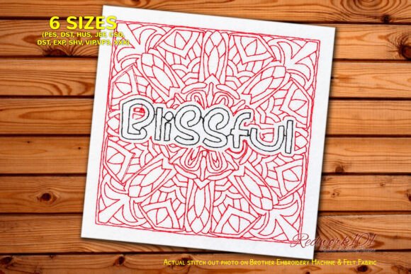 Review: Blissful Word Embroidery Design for Gifts