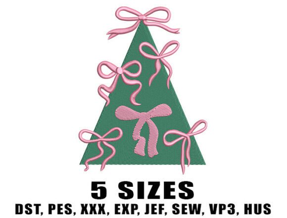 Review: Cute Pink Bow Tree Embroidery Design