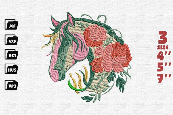 Review: Floral Horse Head Embroidery for Branding