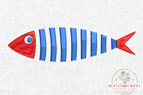 Review: Minimalist Fish Embroidery Design for Business