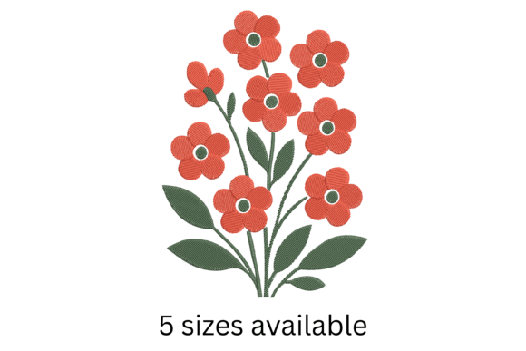 Review: Red Flower Bouquet Embroidery Design
