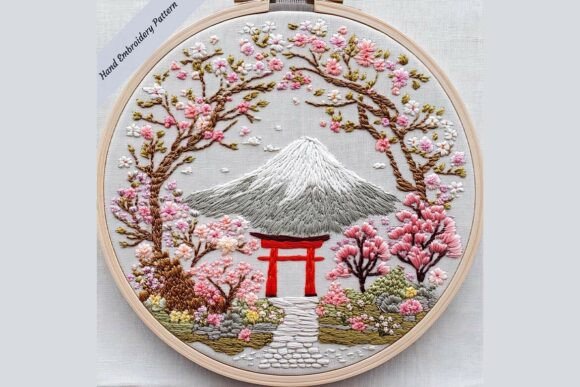 Review: Sacura Fuji Torii Gate Embroidery Patt02
