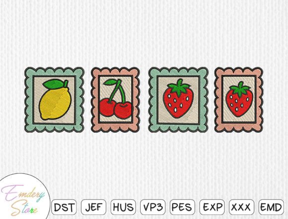 Reviewing the Cute Fruit Stamp Embroidery Set for Merch
